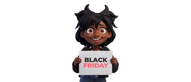 Black Friday-Verkaufsplakat mit 3D-Render-Bagde-Design