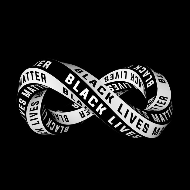 Black Lives Matter gráfico infinito símbolo d representación