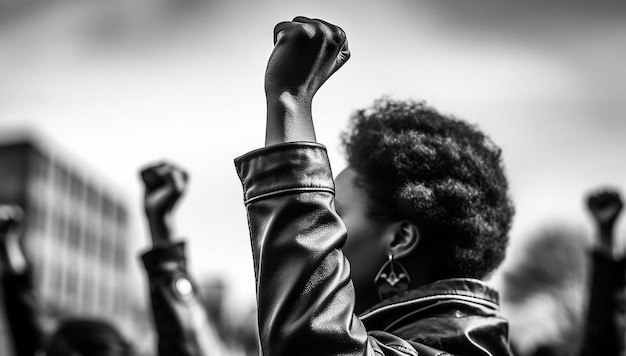 Foto black lives matter movimento ativista protestando contra o racismo e lutando pela igualdade