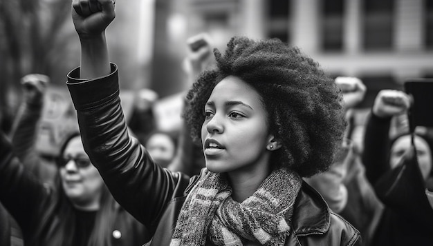 Foto black lives matter movimento ativista protestando contra o racismo e lutando pela igualdade