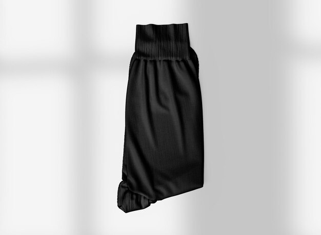Black Sock Mockup 3d rendering Stock aislado