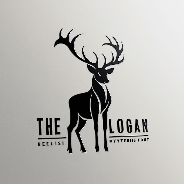 Foto black stag silhouette-logo