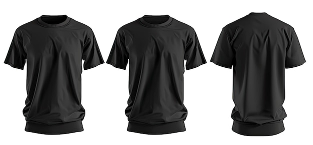 Foto black tshirt with grey collar and sleeve dress neck active shirt design