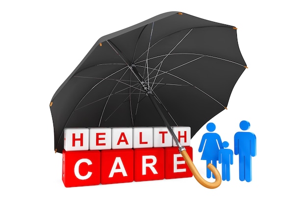 Black Umbrella cobre cubos de saúde com familiares de pessoas em um fundo branco