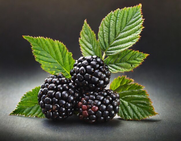 Foto blackberry mit blättern