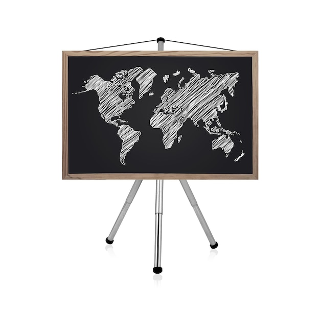 Blackboard com mapa