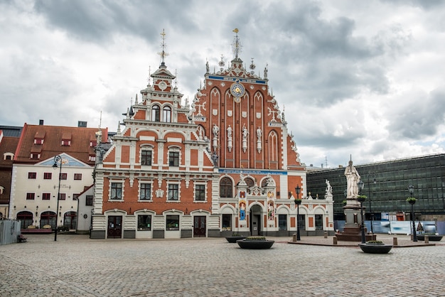 Blackheads House na Praça da Câmara Municipal, Riga, Letônia