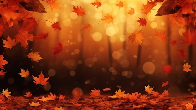 Blätter, die im Herbst von den Bäumen fallen