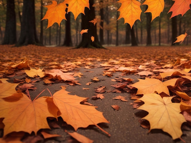 Blätter fallen Herbst Tapetenhintergrund