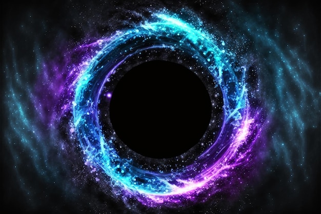 Bläuliches schwarzes Loch