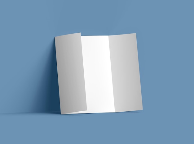 En blanco A4 puerta plegable folleto 3d render para presentar su diseño