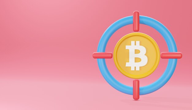 Blanco de Bitcoin de renderizado 3D