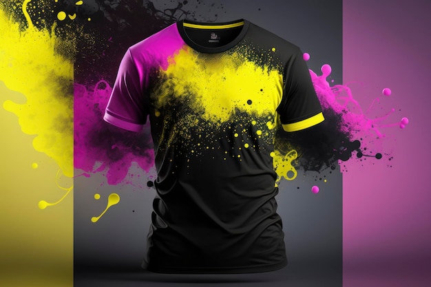 En blanco negro una camiseta diseño mockup fondos de pantalla hd fondos de pantalla en el estilo de post-procesamiento ligero