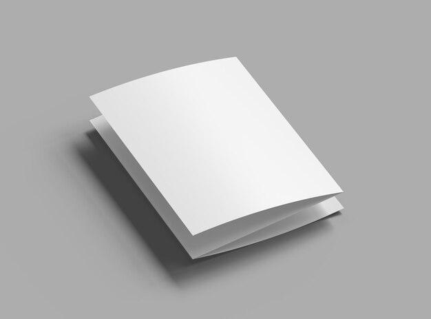 Foto en blanco trifold us tamaño de letra folleto renderizado en 3d