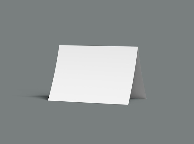 Blank A4 Half Sheet Fold Broschüre 3D-Rendering, um Ihr Design zu präsentieren