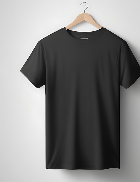 Blank Black T-Shirt Mockup-Konzept mit einfacher Kleidung