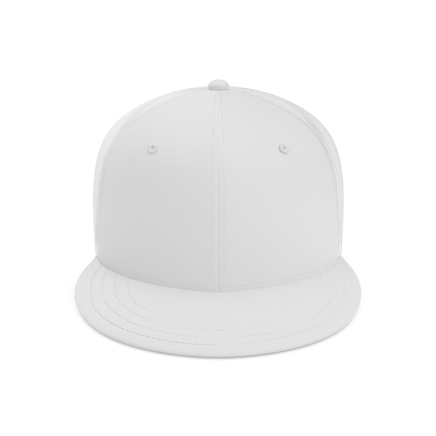 Foto blank cap white mockup vorderansicht isoliert auf weißem hintergrund