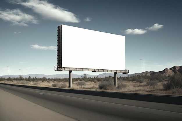 Blank City Billboard Außenwerbung Straßenbanner Mockup Schild Abstrakte generative KI-Illustration