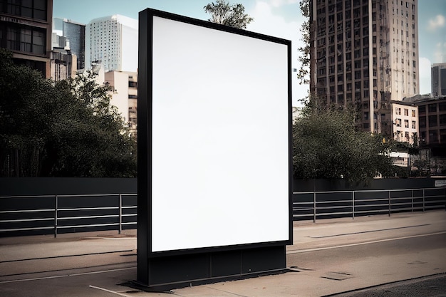 Blank mock up für Außenwerbeplakat Billboard auf der Straße