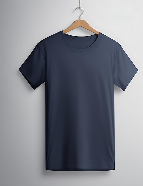 Blank Navy Blue T-Shirt-Mockup-Konzept mit einfacher Kleidung