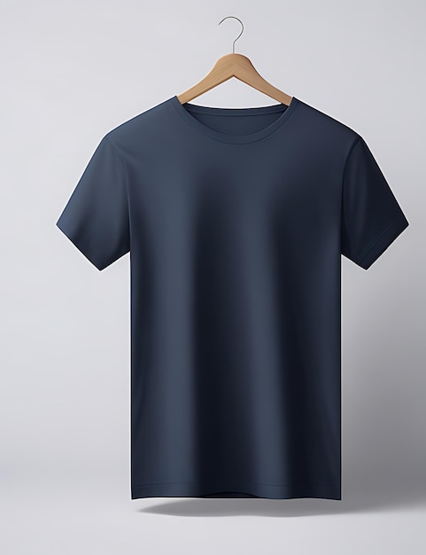 Blank Navy Blue T-Shirt-Mockup-Konzept mit einfacher Kleidung