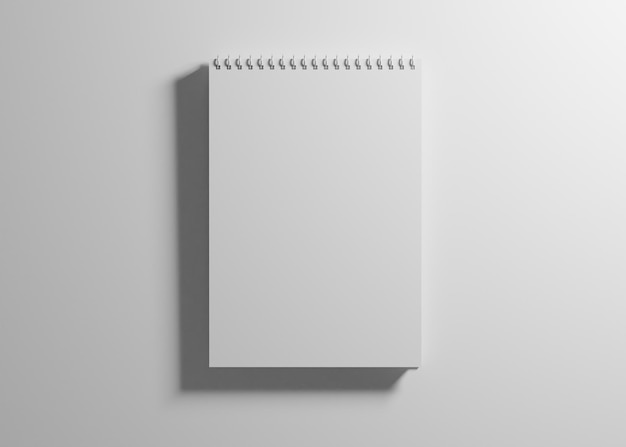 Foto blank ringed notepad gerendertes 3d-bild