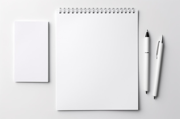 Foto blank stationery set mockup erstellt mit generativer ki