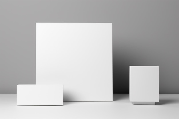 Blank Stationery Set Mockup erstellt mit generativer KI
