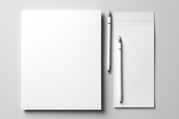 Foto blank stationery set mockup erstellt mit generativer ki