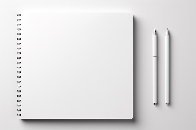 Foto blank stationery set mockup erstellt mit generativer ki