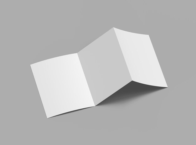 Blank Trifold US Briefgröße Broschüre 3D-Render