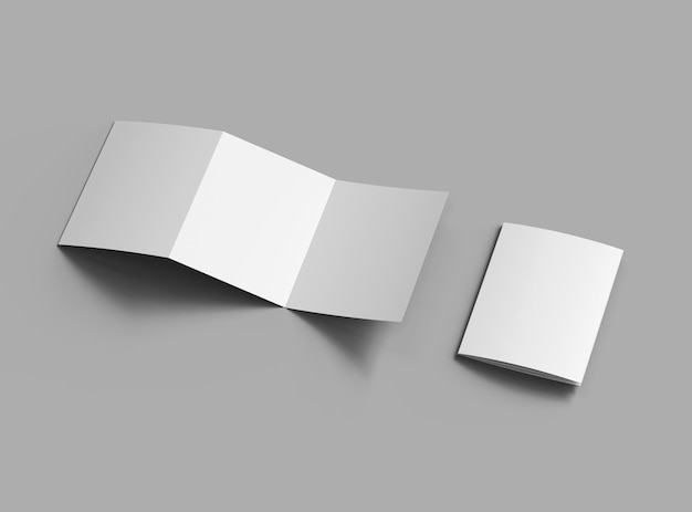 Blank Trifold US Briefgröße Broschüre 3D-Render