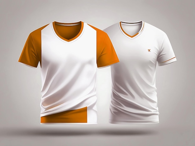 Foto blank tshirt mockup um modelo versátil para mostrar suas ideias de marca e design em vários