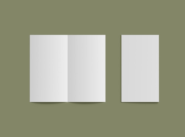 BlankHalf Fold 45x8 Broschüre-Render, um Ihr Design 3D-Render zu präsentieren