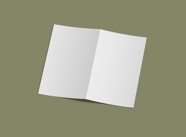 BlankHalf Fold 45x8 Broschüre-Render, um Ihr Design 3D-Render zu präsentieren