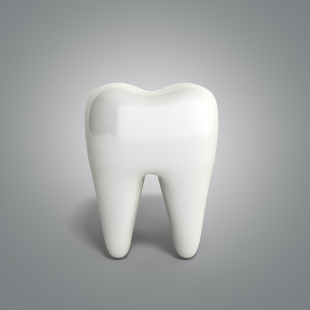 Blanqueo de dientes humanos en 3D en gris