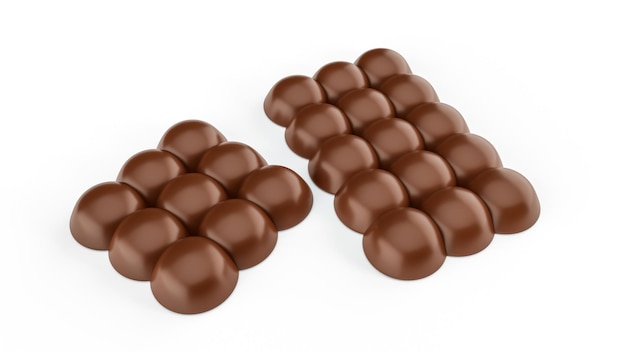 Blase Schokolade Halbkugel Schokolade Penner Schokolade 3D-Darstellung
