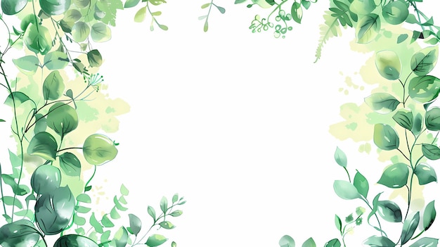 Blattgrüner Rahmen mit einem frischen, von der Natur inspirierten Design
