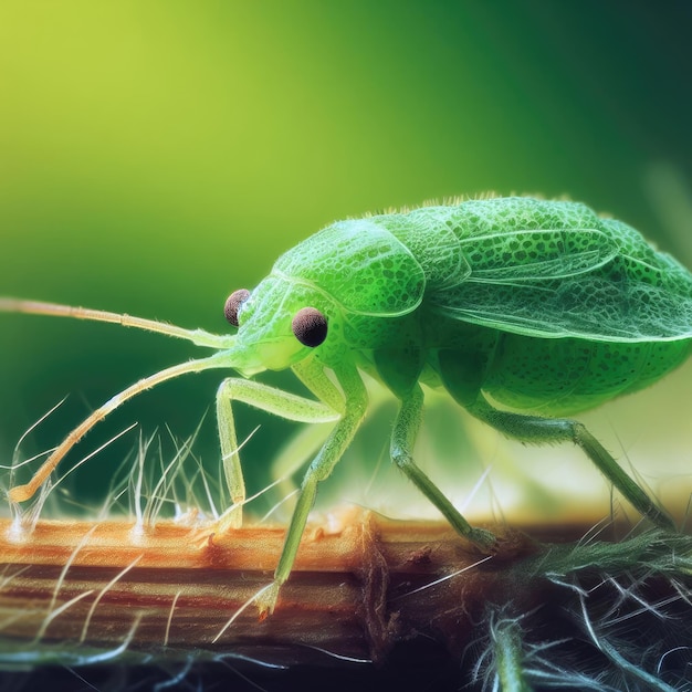 Blattläuse auf einem Hintergrund von Blattmakroinsekten