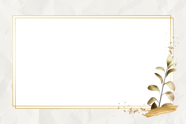 Blattrahmen png mit goldenem Blatt