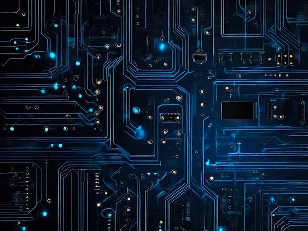 Foto blau abstrakt cyber zukünftige technologie konzept hintergrund illustration schaltkreis binärcode bewegung bewegungsgeschwindigkeit vektor scifi