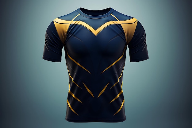 Foto blau-gelbes sporttrikot-design