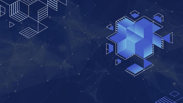 Blau mit verbundenem futuristischem Hintergrund 2