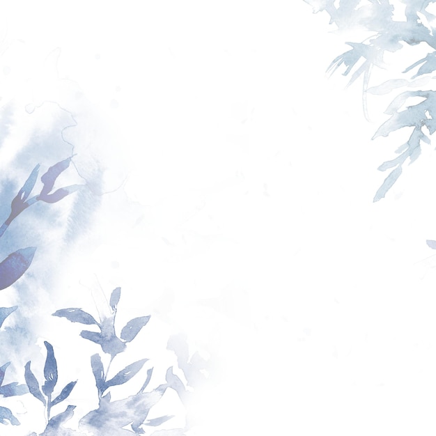 Blau png Aquarell Blatt-Hintergrund schöne Wintersaison