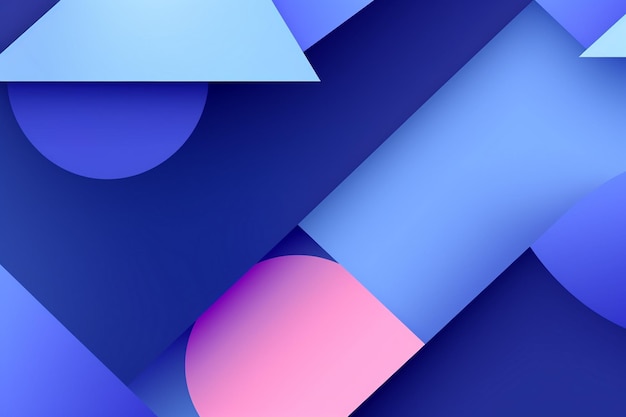 Blau und lila abstrakte trendige Formen minimaler Hintergrund