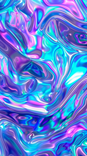 Foto blau- und lila-holographie-abstrakt verschwommener iridescent-gradient-hintergrund