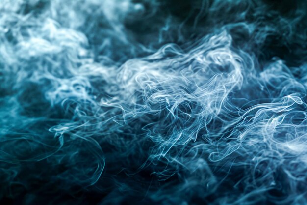 Foto blau-weißer wirbelrauch oder dampfeffekt möglicherweise aus vulkan oder heißem wasser generative ki
