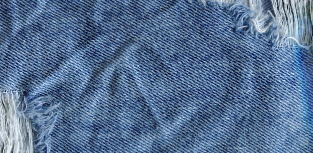 Blau zerrissene Grunge-Denim-Jeans-Textur-Hintergrund