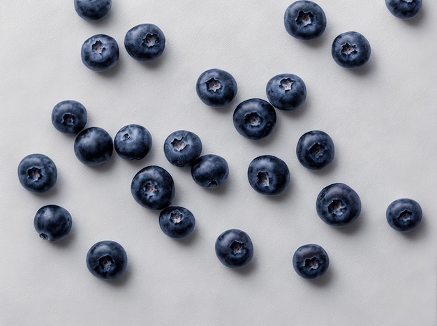 Blaubeere auf weißem Hintergrund Ai-Generation