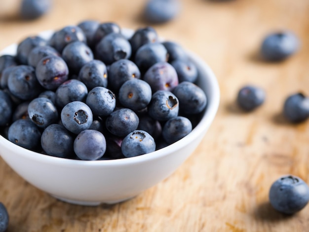 Blaubeere in Schüssel auf Landtisch